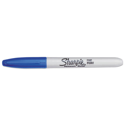 Sharpie - Fine Tip Permanent Marker, Fine Bullet Tip, Blue, Dozen
