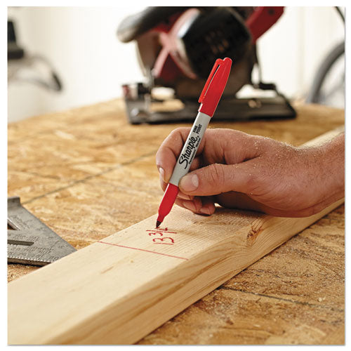 Sharpie - Fine Tip Permanent Marker, Fine Bullet Tip, Red, Dozen