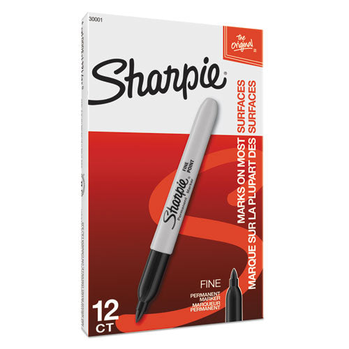 Sharpie - Fine Tip Permanent Marker, Fine Bullet Tip, Black, Dozen