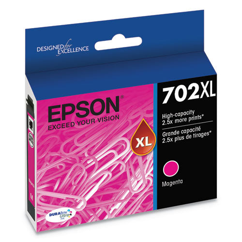 EPSON - T702XL320-S (702XL) DURABrite Ultra High-Yield Ink, 950 Page-Yield, Magenta