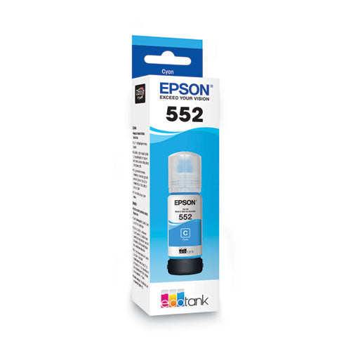EPSON - T552220S (T552) Claria High-Yield Ink, 70 mL, Cyan