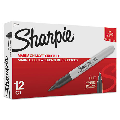 Sharpie - Fine Tip Permanent Marker, Fine Bullet Tip, Black, Dozen