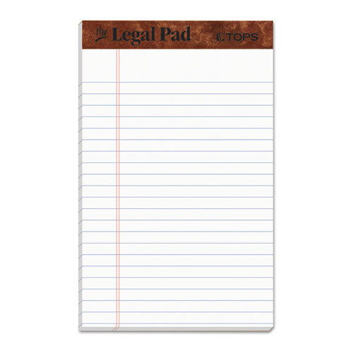 TOPS - The Legal Pad" Ruled Perforated Pads, Narrow Rule, 50 White 5 x 8 Sheets, Dozen
