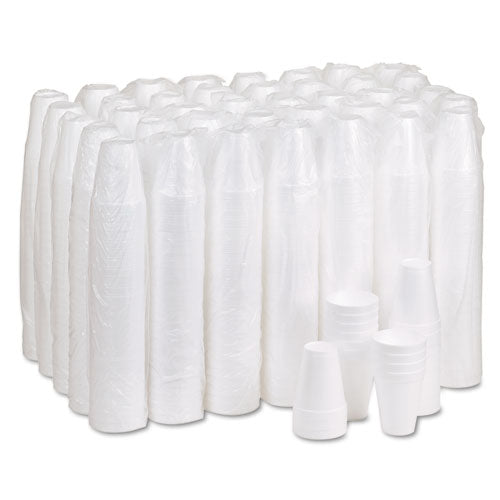 Dart - Foam Drink Cups, 10 oz, White, 25/Bag, 40 Bags/Carton