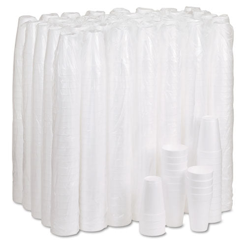 Dart - Foam Drink Cups, 16 oz, White, 25/Bag, 40 Bags/Carton
