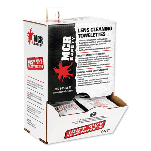 MCR Safety - Lens Cleaning Towelettes, 100/Box, 10 Box/Carton