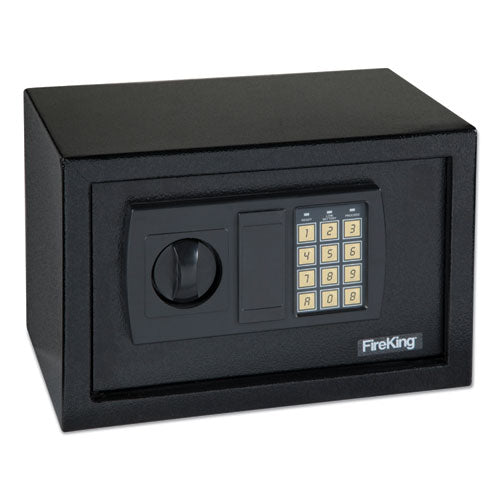 FireKing - Small Personal Safe, 0.3 cu ft, 12.19w x 7.56d x 7.88h, Black