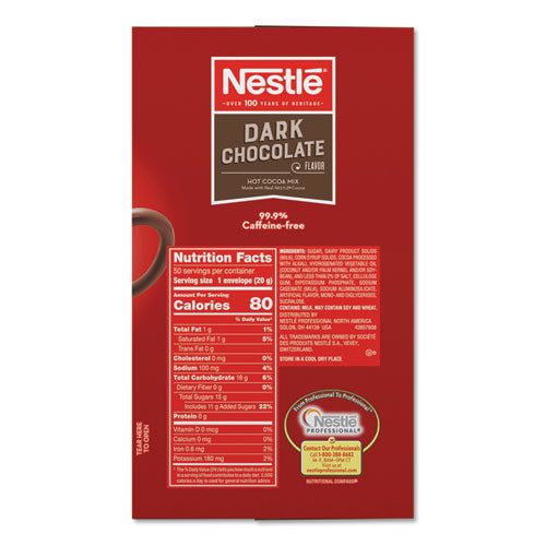 Nestle - Hot Cocoa Mix, Dark Chocolate, 0.71 oz, 50/Box