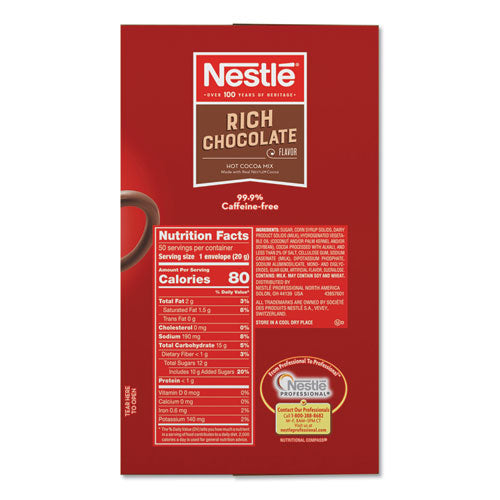 Nestle - Hot Cocoa Mix, Rich Chocolate, .71oz, 50/Box
