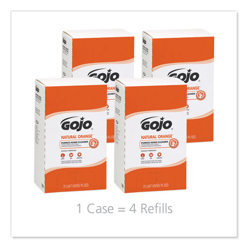 Gojo - NATURAL ORANGE Pumice Hand Cleaner Refill, Citrus Scent, 2,000 mL, 4/Carton