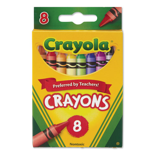 Crayola - Classic Color Crayons, Peggable Retail Pack, Peggable Retail Pack, 8 Colors/Pack