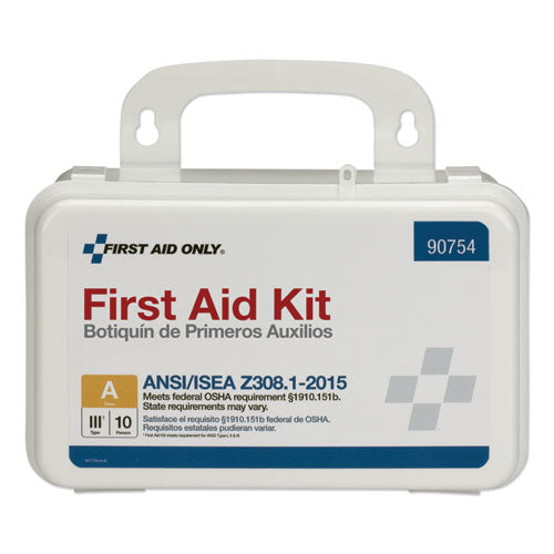 First Aid Only - ANSI Class A 10 Person First Aid Kit, 71 Pieces, Plastic Case