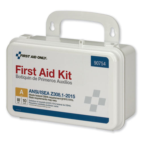 First Aid Only - ANSI Class A 10 Person First Aid Kit, 71 Pieces, Plastic Case