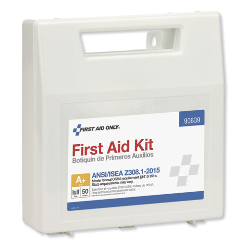First Aid Only - ANSI Class A+ First Aid Kit for 50 People, 183 Pieces, Plastic Case