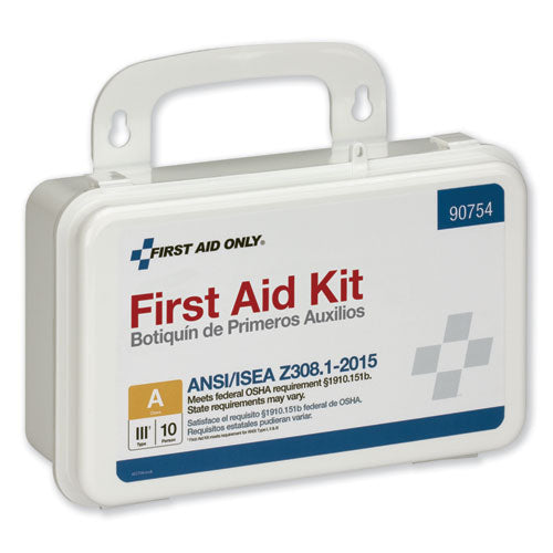 First Aid Only - ANSI Class A 10 Person First Aid Kit, 71 Pieces, Plastic Case