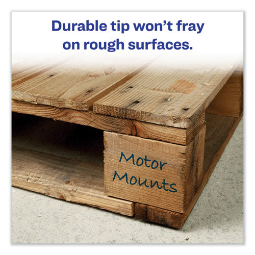 Avery - MARKS A LOT Large Desk-Style Permanent Marker, Broad Chisel Tip, Blue, Dozen (8886)