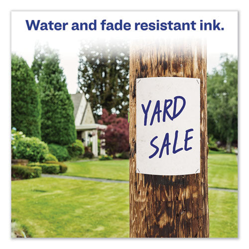 Avery - MARKS A LOT Large Desk-Style Permanent Marker, Broad Chisel Tip, Blue, Dozen (8886)