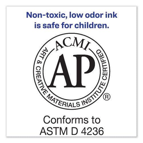 Avery - MARKS A LOT Large Desk-Style Permanent Marker, Broad Chisel Tip, Blue, Dozen (8886)