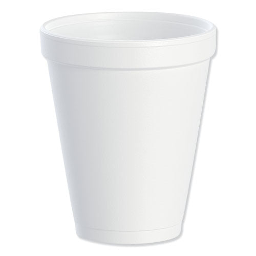 Dart - Foam Drink Cups, 10 oz, White, 25/Bag, 40 Bags/Carton
