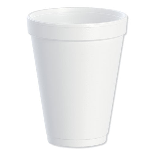 Dart - Foam Drink Cups, 12 oz, White, 25/Bag, 40 Bags/Carton