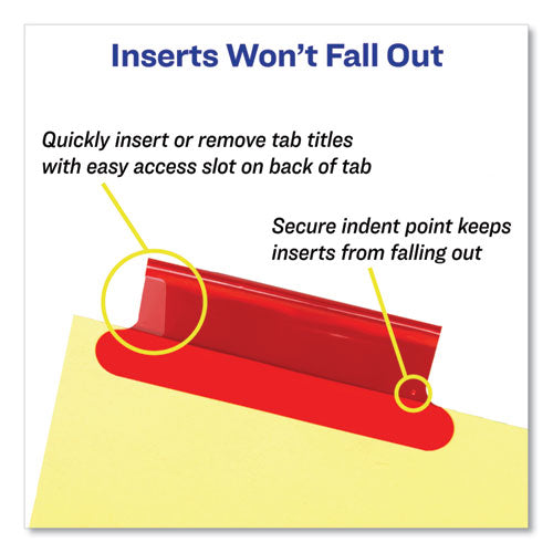 Avery - Insertable Big Tab Dividers, 8-Tab, Double-Sided Gold Edge Reinforcing, 11 x 8.5, Buff, Assorted Tabs, 1 Set