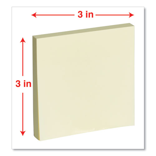 Universal - Self-Stick Note Pads, 3" x 3", Yellow, 100 Sheets/Pad, 12 Pads/Pack