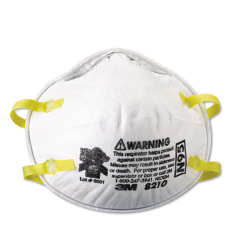 3M - Lightweight Particulate Respirator 8210, N95, Standard Size, 20/Box