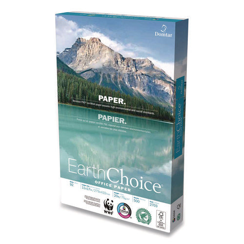 Domtar Paper - EarthChoice Office Paper, 92 Bright, 20 lb Bond Weight, 11 x 17, White, 500/Ream