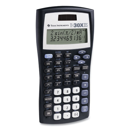 Texas Instruments - TI-30X IIS Scientific Calculator, 10-Digit LCD, Black