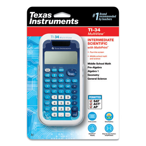 Texas Instruments - TI-34 MultiView Scientific Calculator, 16-Digit LCD
