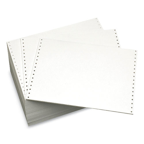 Domtar Paper - Continuous Feed Computer Paper, 1-Part, 18 lb Bond Weight, 8.5 x 12, White, 4,000/Carton