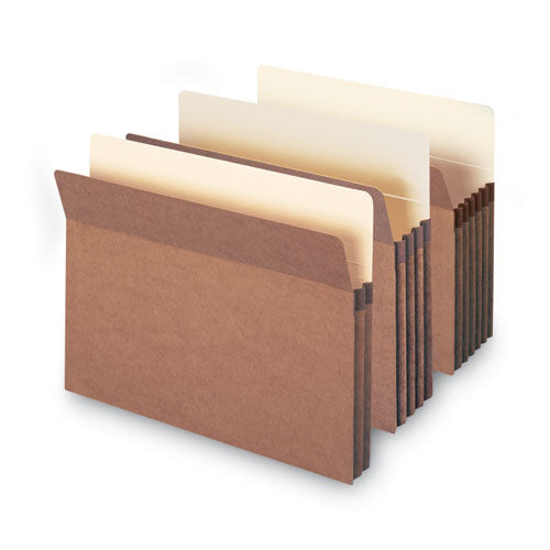 Smead - Redrope Drop Front File Pockets, 5.25" Expansion, Letter Size, Redrope, 10/Box
