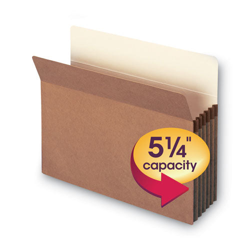 Smead - Redrope Drop Front File Pockets, 5.25" Expansion, Letter Size, Redrope, 10/Box