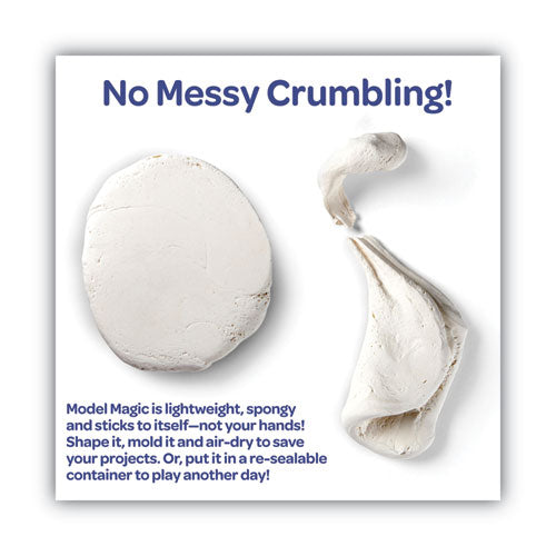 Crayola - Model Magic Modeling Compound,1 oz Packs, 75 Packs, White, 6 lbs 13 oz