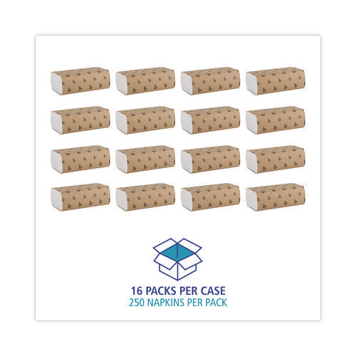 boardwalk - Multifold Paper Towels, 1-Ply, 9 x 9.45, White, 250 Towels/Pack, 16 Packs/Carton
