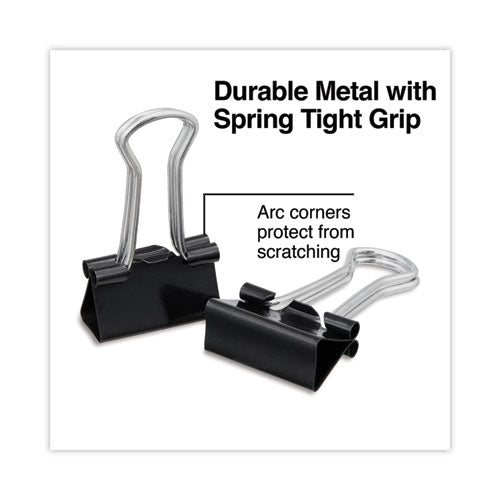 Universal - Binder Clips, Small, Black/Silver, 12/Box