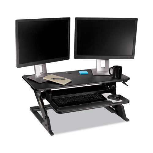 3M - Precision Standing Desk, 35.4" x 22.2" x 6.2" to 20", Black