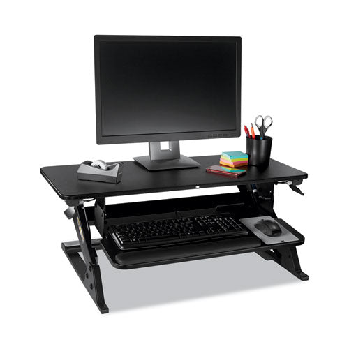 3M - Precision Standing Desk, 35.4" x 22.2" x 6.2" to 20", Black