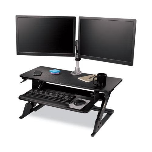 3M - Precision Standing Desk, 35.4" x 22.2" x 6.2" to 20", Black