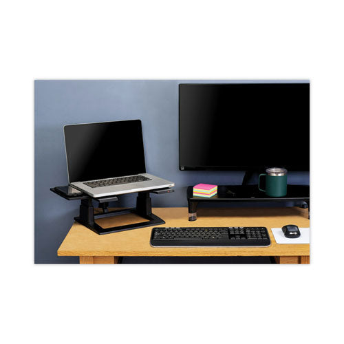 3M - Adjustable Notebook Riser, 13" x 13" x 4" to 6", Black, Supports 20 lbs