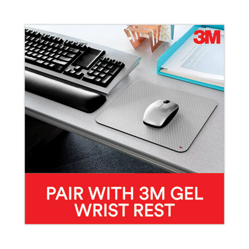 3M - Precise Mouse Pad with Nonskid Back, 9 x 8, Bitmap Design