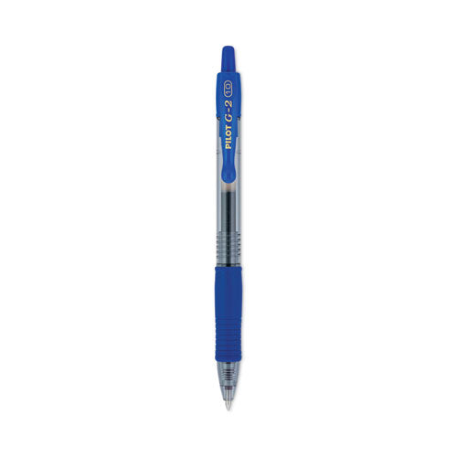 Pilot - G2 Premium Gel Pen, Retractable, Bold 1 mm, Blue Ink, Smoke/Blue Barrel, Dozen