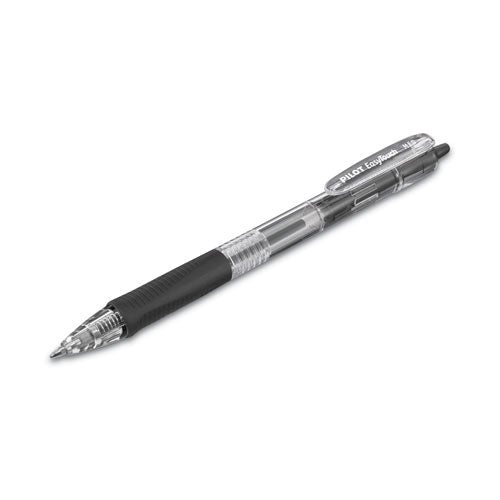 Pilot - EasyTouch Ballpoint Pen, Retractable, Medium 1 mm, Black Ink, Clear Barrel, Dozen