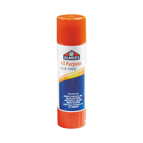 Elmer's - Disappearing Glue Stick, 0.77 oz, Applies White, Dries Clear, 12/Pack