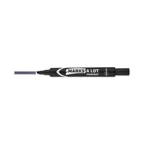 Avery - MARKS A LOT Large Desk-Style Permanent Marker, Broad Chisel Tip, Black, Dozen (8888)
