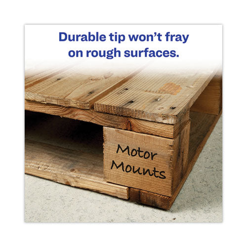 Avery - MARKS A LOT Large Desk-Style Permanent Marker, Broad Chisel Tip, Black, Dozen (8888)