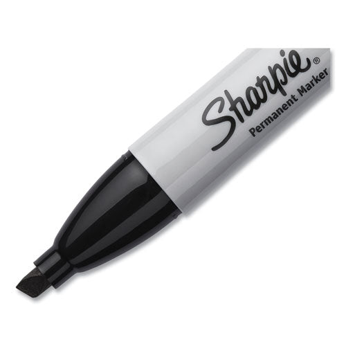 Sharpie - Chisel Tip Permanent Marker, Medium Chisel Tip, Black, Dozen