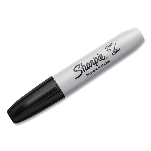 Sharpie - Chisel Tip Permanent Marker, Medium Chisel Tip, Black, Dozen