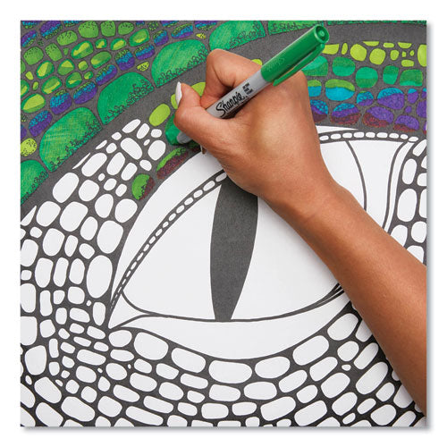 Sharpie - Ultra Fine Tip Permanent Marker, Ultra-Fine Needle Tip, Blue, Dozen