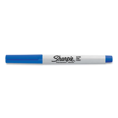 Sharpie - Ultra Fine Tip Permanent Marker, Ultra-Fine Needle Tip, Blue, Dozen